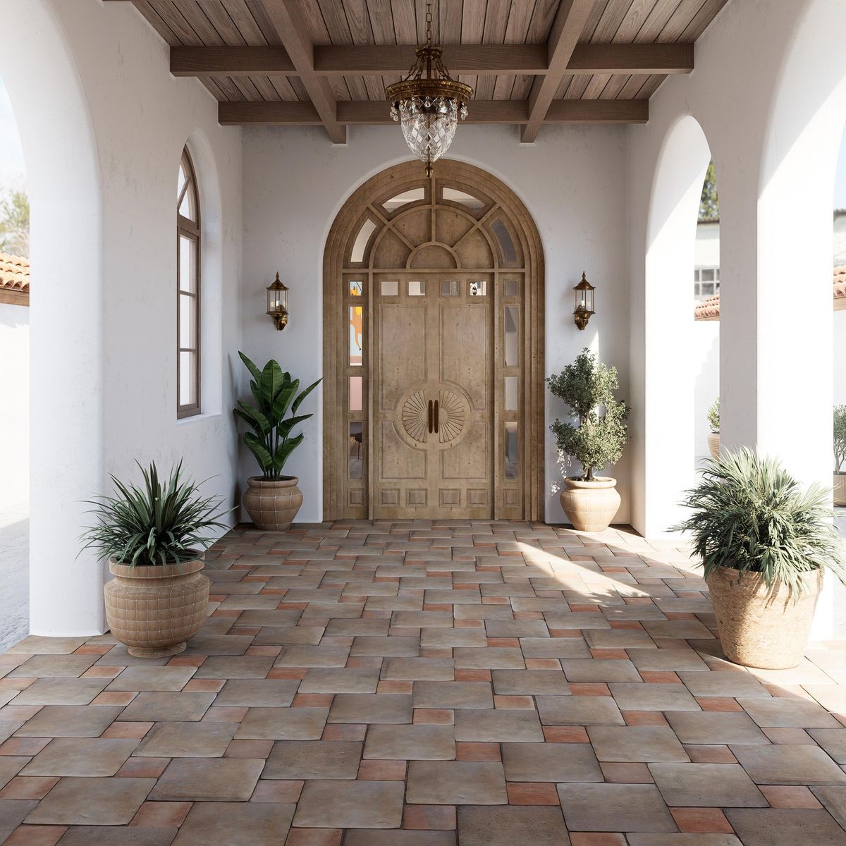 Handcrafted wooden door commission example